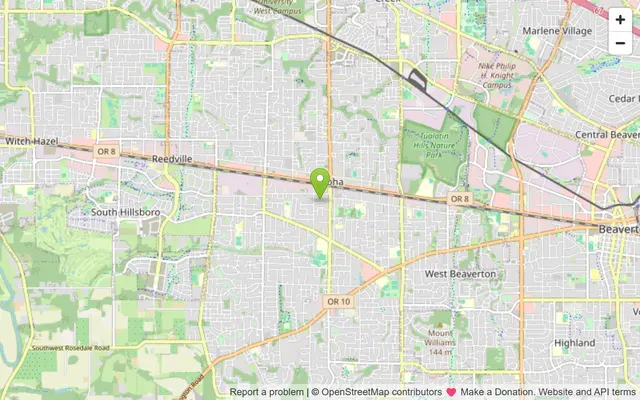 Map of Aloha, Oregon