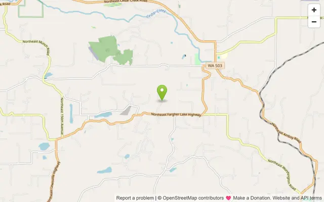 Map of Amboy, Washington