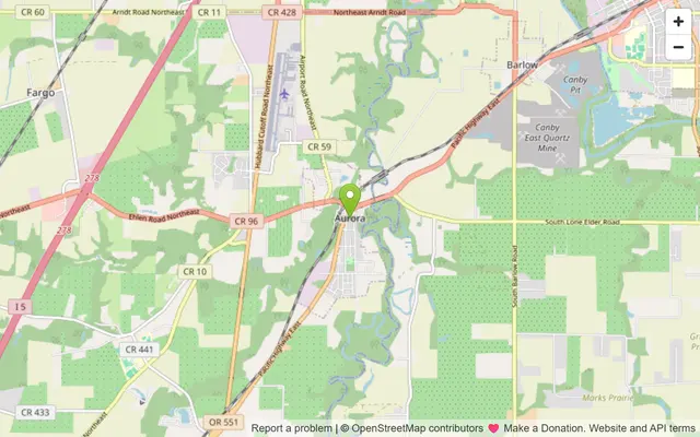 Map of Aurora, Oregon
