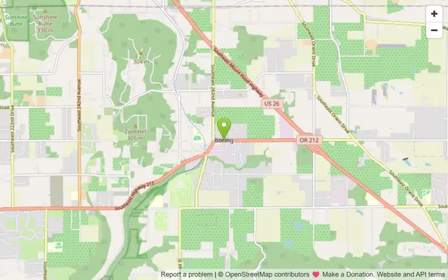 Map of Boring, Oregon
