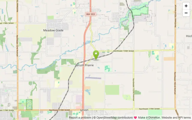 Map of Brush Prairie, Washington