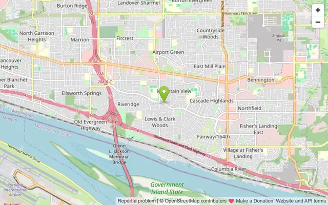 Map of Cascade Park, Washington
