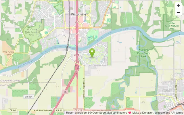 Map of Charbonneau (Wilsonville), Oregon