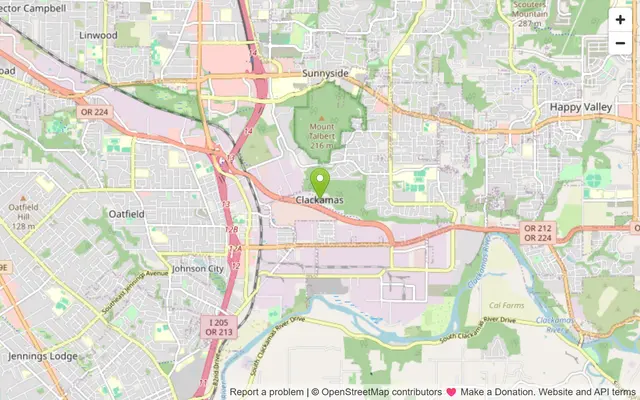 Map of Clackamas, Oregon