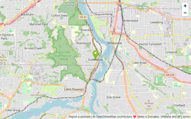 Map of Dunthorpe, Oregon