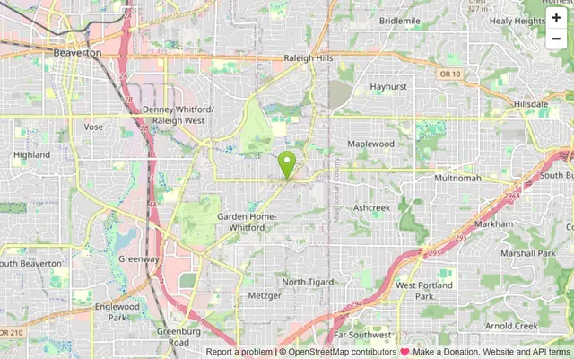 Map of Garden Home, Oregon