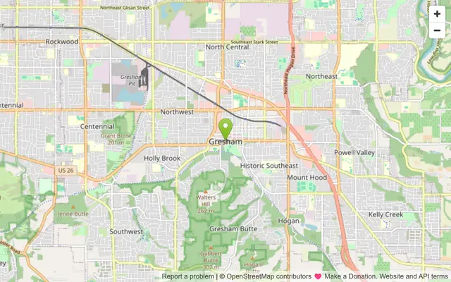 Map of Gresham, Oregon