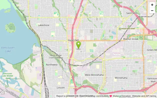Map of Hazel Dell, Washington