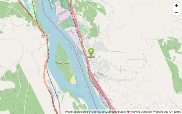 Map of Kalama, Washington