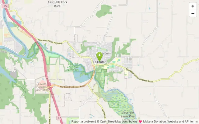 Map of La Center, Washington