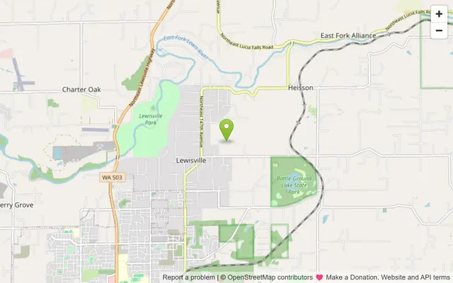 Map of Lewisville, Washington