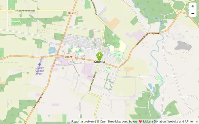 Map of Molalla, Oregon