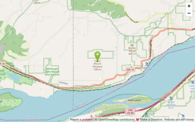 Map of Mount Pleasant, Washington
