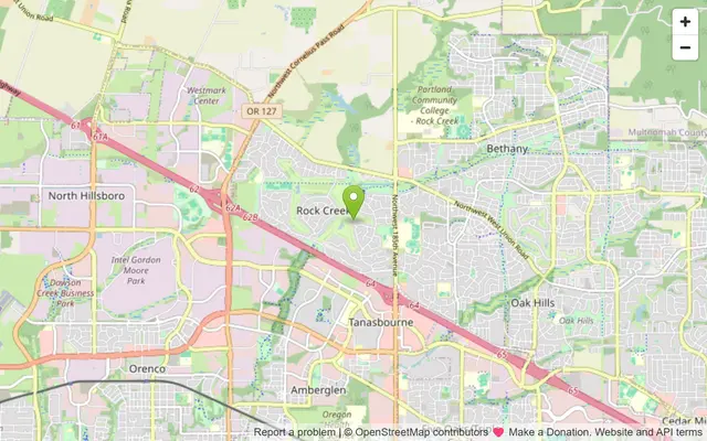 Map of Rock Creek, Oregon