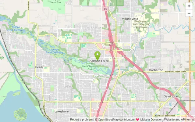 Map of Salmon Creek, Washington