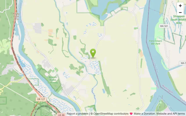 Map of Sauvie Island, Oregon
