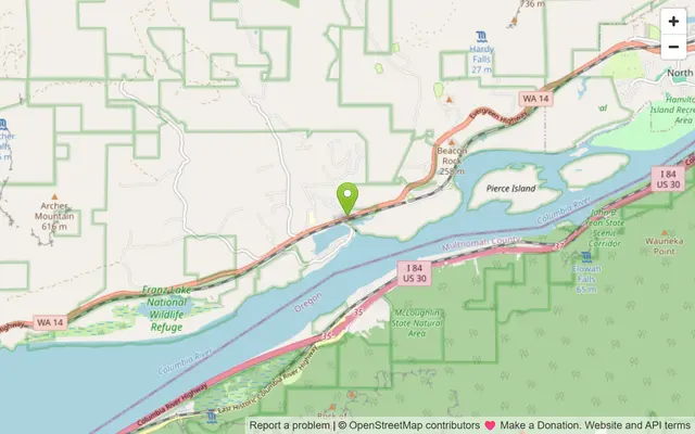 Map of Skamania, Washington
