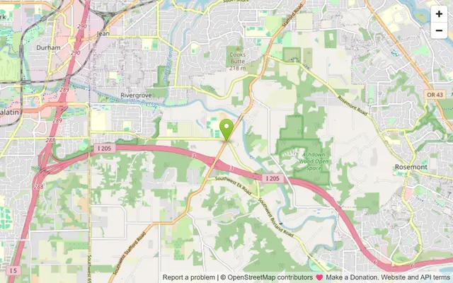 Map of Stafford, Oregon