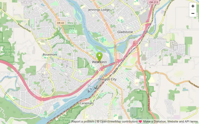 Map of West Linn, Oregon