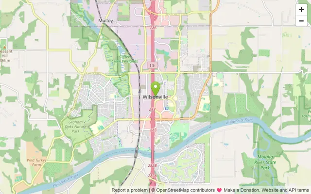 Map of Wilsonville, Oregon